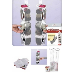 Dolap İçi Asılabilir Temiz Çorap Düzenleyici Çorap Filesi Askılık