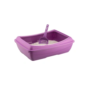 Eğimli Açık Kedi Tuvalet Kum Kabı 12*37*50 cm Karışık Renklerde