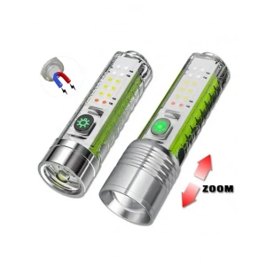 El Feneri 8 Mod Şarjlı Fosforlu Mıknatıslı Led El Feneri