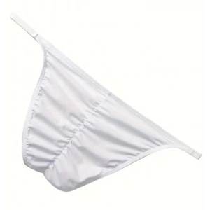 Erkek Beyaz Büzgülü Slip İç Giyim