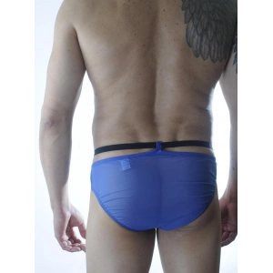 Erkek Mavi Tül Fantezi Slip İç Çamaşırı