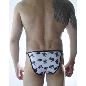Erkek Metalli El Desenli Slip Çamaşır