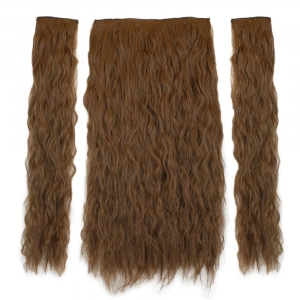 Fiber Sen Kabarık Daalı Yarım Ay + 2 Yan Çıt Çıt / Kumral