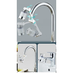 Filtreli Kireç Hapsedici Robotik Kol Musluk Başlığı - Mutfak Banyo Musluk Uzatma Aparatı Ucu