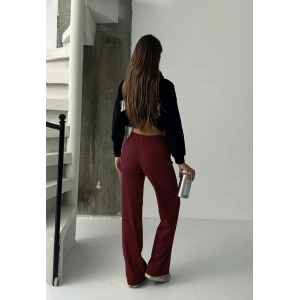 Fit comfort bej salaş pantolon bordo