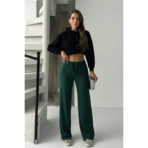 Fit comfort bej salaş pantolon petrol yeşili