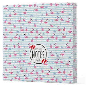Flamingo 4 - Çizgisiz Yan Boyamalı Defter