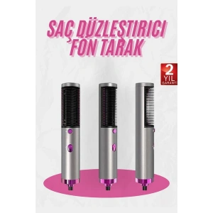 Fön Tarak Düzleştirici Seramik Kaplama Fön Makinesi Saç Kurutma