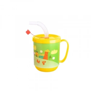 Funny Pipetli Çuk Içecek Bardağı Desenli Bardak 350ml