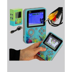 G5 Taşınabilir Retro Game Box 500 Oyunlu Şarjlı Mini Oyun Konsolu