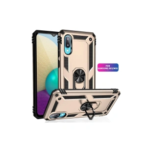 Galaxy A02 Kılıf Sofya Yüzüklü  Kapak - Gold