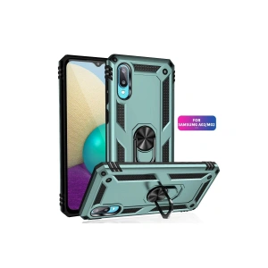 Galaxy A02 Kılıf Sofya Yüzüklü  Kapak - Yeşil