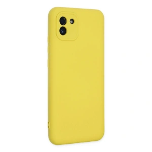 Galaxy A03 Kılıf Nano İçi Kadife  - Sarı