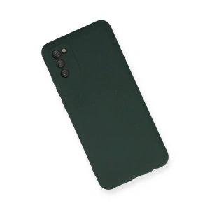 Galaxy A03s Kılıf Nano İçi Kadife  - Koyu Yeşil