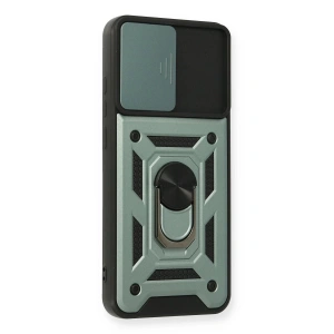 Galaxy A03s Kılıf Pars Lens Yüzüklü  - Yeşil