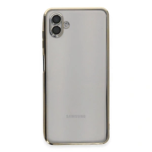 Galaxy A04 Kılıf  Lensli  - Gold