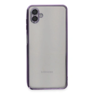 Galaxy A04 Kılıf  Lensli  - Mor