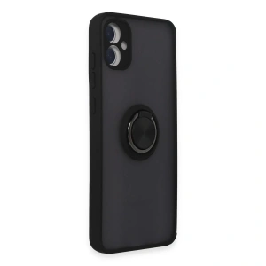 Galaxy A05 Kılıf Montreal Yüzüklü  Kapak - Siyah