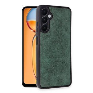 Galaxy A05s Kılıf Aras Deri Kapak - Koyu Yeşil