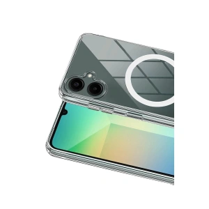 Galaxy A06 Combo Sert Şeffaf Magsafe Kapak - Şeffaf