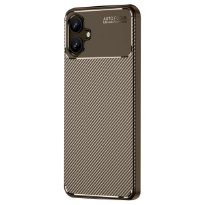 Galaxy A06 Kılıf Auto Fus Karbon Kapak - Kahverengi