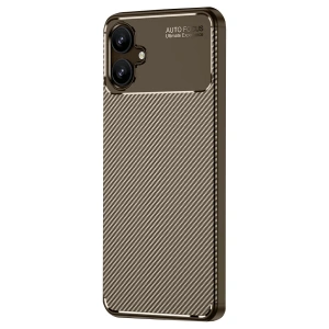 Galaxy A06 Kılıf Auto Fus Karbon Kapak - Kahverengi