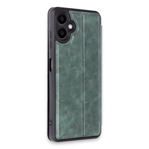 Galaxy A06 Kılıf Flip Cover - Koyu Yeşil