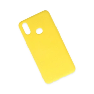 Galaxy A10s Kılıf Nano İçi Kadife  - Sarı