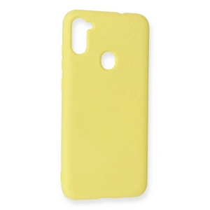 Galaxy A11 Kılıf Nano İçi Kadife  - Sarı