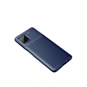 Galaxy A22 Kılıf Auto Fus Karbon Kapak - Lacivert