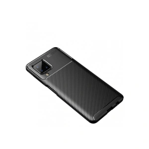 Galaxy A22 Kılıf Auto Fus Karbon Kapak - Siyah