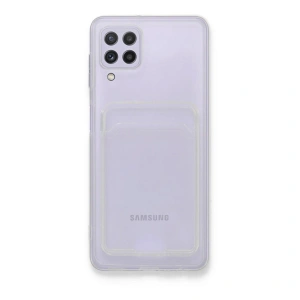 Galaxy A22 Kılıf Kart Şeffaf  - Şeffaf