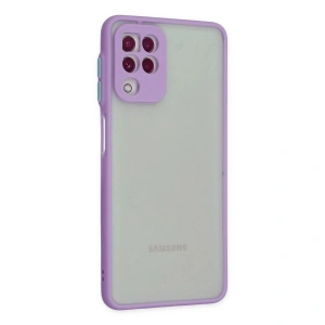 Galaxy A22 Kılıf Montreal  Kapak - Mor