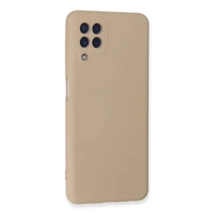 Galaxy A22 Kılıf Nano İçi Kadife  - Pudra