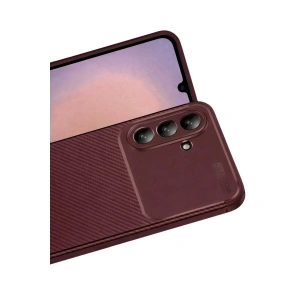 Galaxy A26 Kılıf Auto Fus Karbon Kapak - Bordo