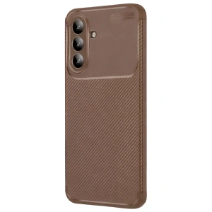 Galaxy A57 5g Auto Fus Karbon Kapak - Kahverengi