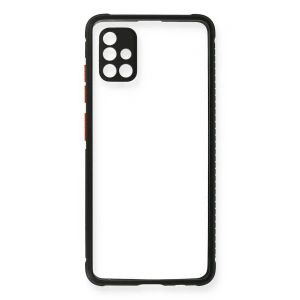 Galaxy A71 Kılıf Miami Şeffaf  - Siyah