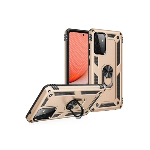 Galaxy A72 Kılıf Sofya Yüzüklü  Kapak - Gold