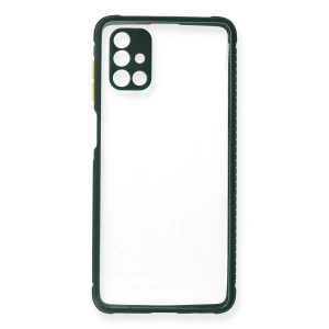 Galaxy M51 Kılıf Miami Şeffaf  - Koyu Yeşil