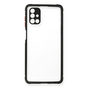 Galaxy M51 Kılıf Miami Şeffaf  - Siyah
