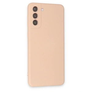 Galaxy S21 Kılıf Nano İçi Kadife  - Pudra