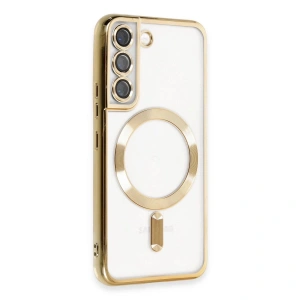Galaxy S22 Kılıf Kross Magneticsafe Kapak - Gold