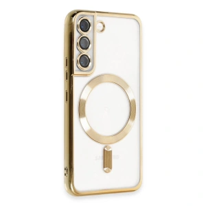 Galaxy S22 Kılıf Kross Magneticsafe Kapak - Gold