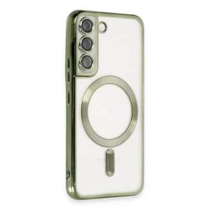 Galaxy S22 Kılıf Kross Magneticsafe Kapak - Koyu Yeşil