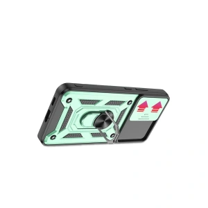 Galaxy S22 Kılıf Pars Lens Yüzüklü  - Yeşil
