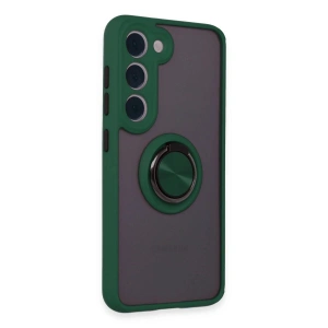 Galaxy S23 Kılıf Montreal Yüzüklü  Kapak - Yeşil