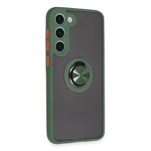 Galaxy S23 Plus Kılıf Montreal Yüzüklü  Kapak - Yeşil
