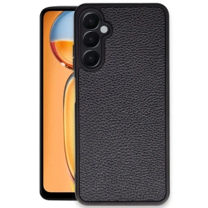 Galaxy S24 Fe Kılıf Aras Deri Kapak - Siyah