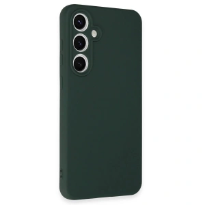 Galaxy S24 Fe Kılıf Nano İçi Kadife  - Koyu Yeşil
