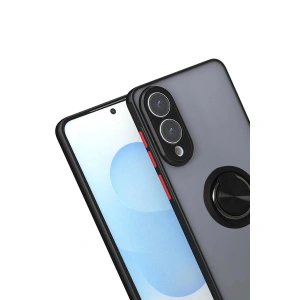 Galaxy S25 Edge Kılıf Montreal Yüzüklü  Kapak - Siyah